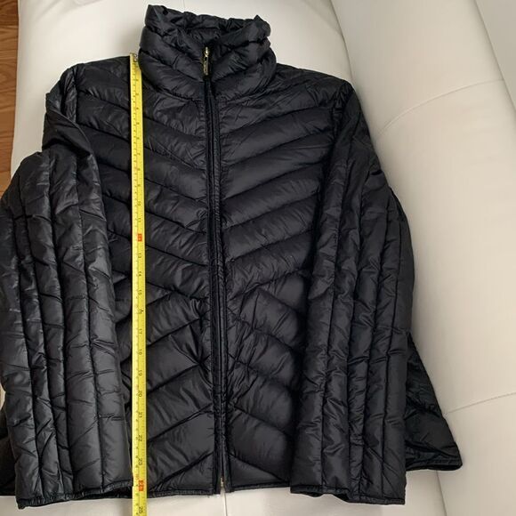Ellen Tracy Puffed Zip Full Mock Neck Pockets Black Women’s Jacket Size L - Picture 6 of 9